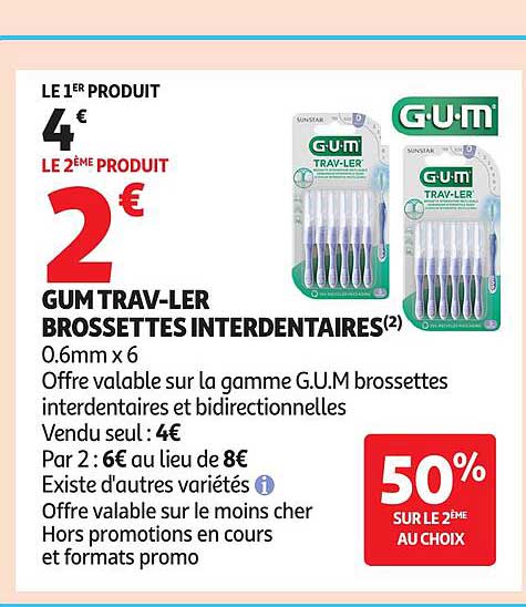 GUM TRAV-LER BROSETTES INTERDENTAIRES