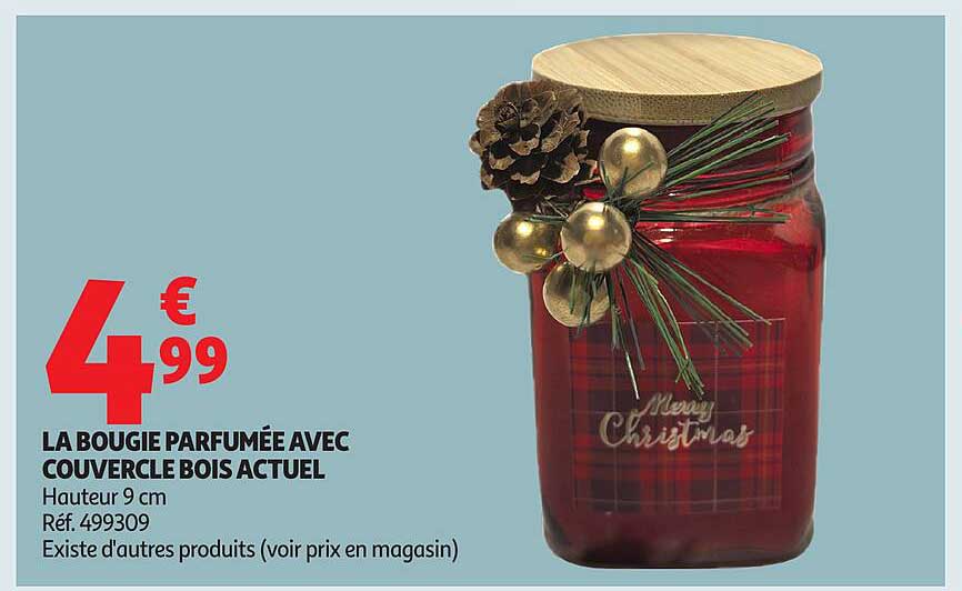 LA BOUGIE PARFUMÉE AVEC COUVERCLE BOIS ACTUEL