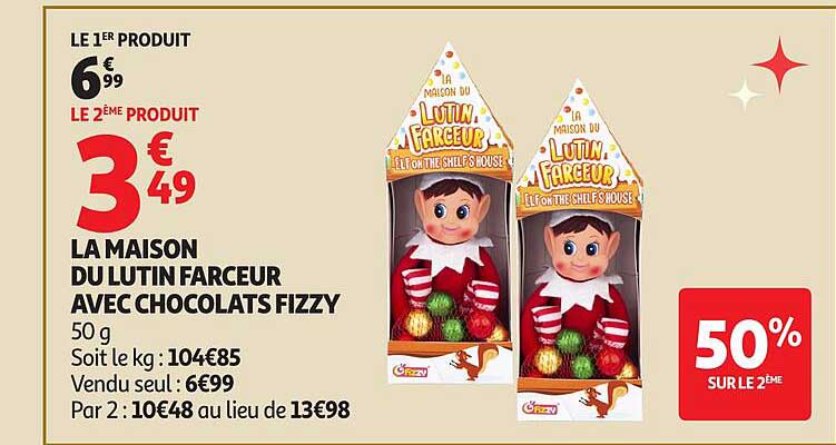 LA MAISON DU LUTIN FARCEUR AVEC CHOCOLATS FIZZY