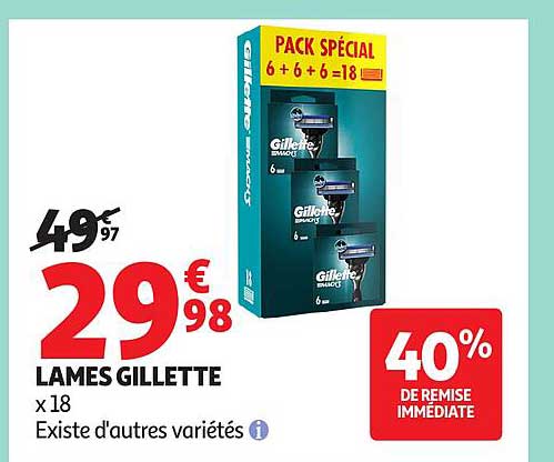 LAMES GILLETTE x18