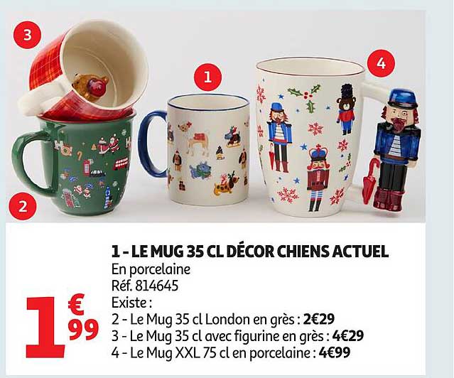 LE MUG 35 CL DÉCOR CHIENS ACTUEL
