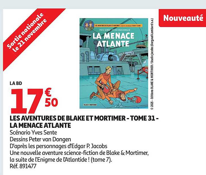 LES AVENTURES DE BLAKE ET MORTIMER - TOME 31 - LA MENACE ATLANTE