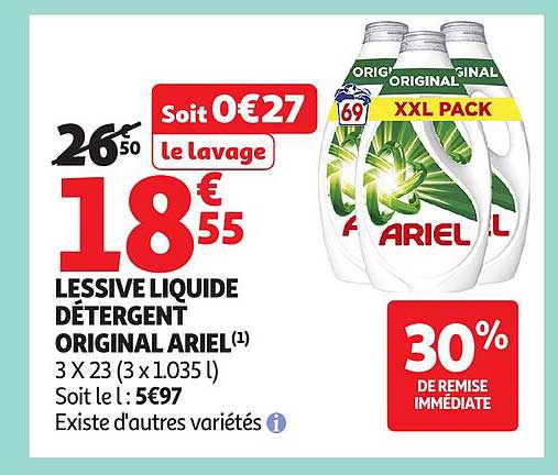 LESSIVE LIQUIDE DÉTERGENT ORIGINAL ARIEL