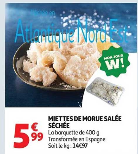 MIETTES DE MORUE SALÉE SÈCHEE