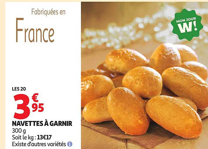NAVETTES À GARNIR