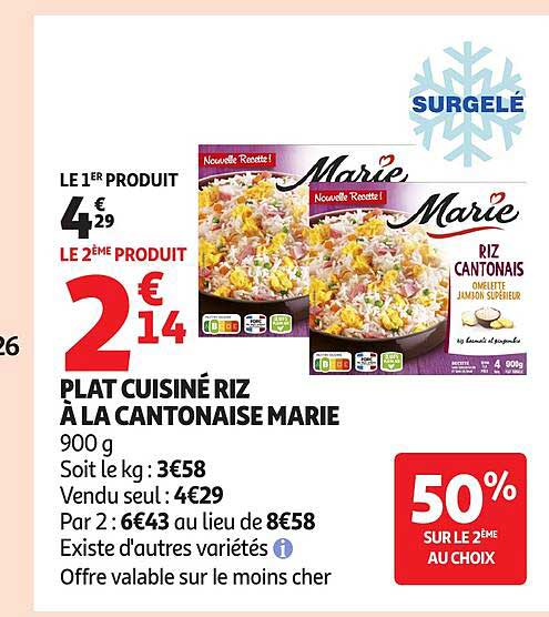 PLAT CUISINÉ RIZ À LA CANTONAISE MARIE