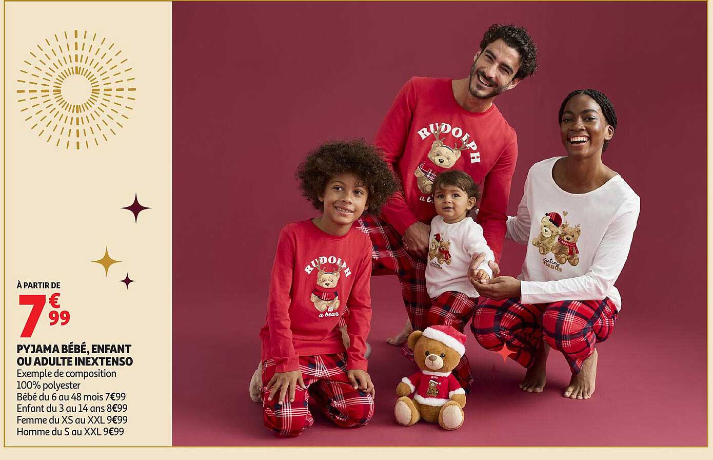 PYJAMA BÉBÉ, ENFANT OU ADULTE INEXTENSO