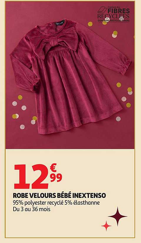 ROBE VELOURS BÉBÉ INEXTENSO