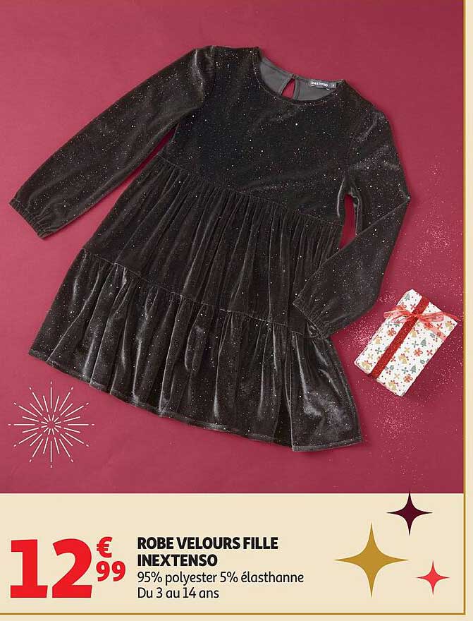 ROBE VELOURS FILLE INEXTENSO