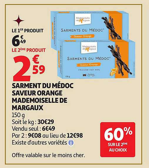 SARMENT DU MÉDOC SAVEUR ORANGE MADEMOISELLE DE MARGAUX