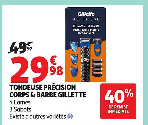 TONDEUSE PRÉCISION CORPS & BARBE GILLETTE