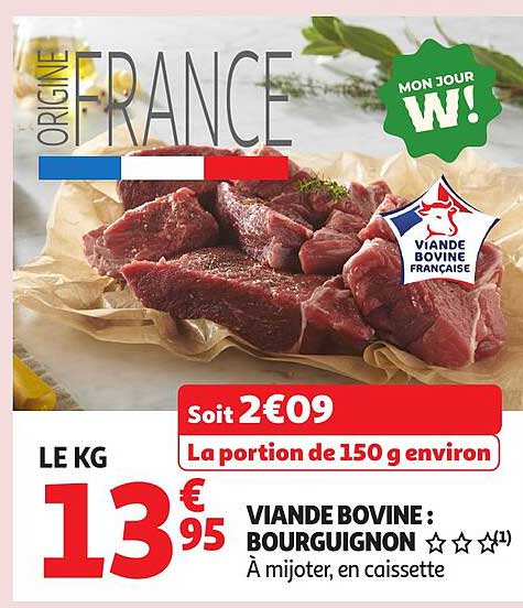 VIANDE BOVINE : BOURGUIGNON