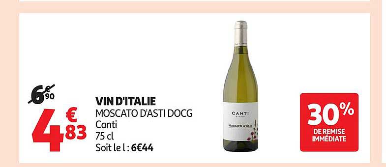 VIN D'ITALIE MOSCATO D'ASTI DOCG Canti 75 cl