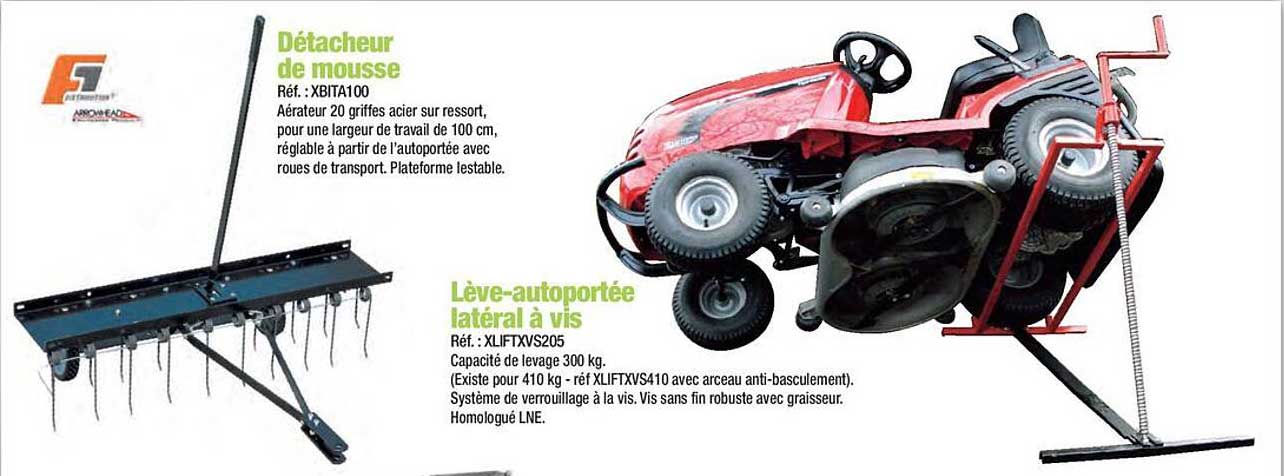 Déthauteur de mousse  
Lève-autopropulsée latéral à vis