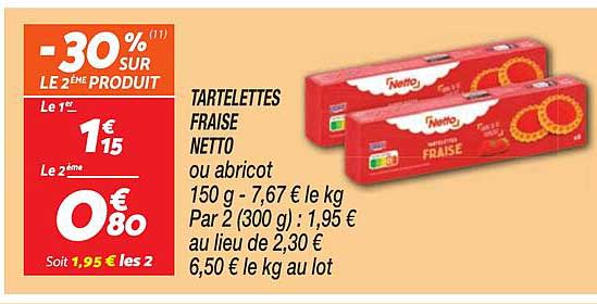 TARTELETTES FRAISE NETTO