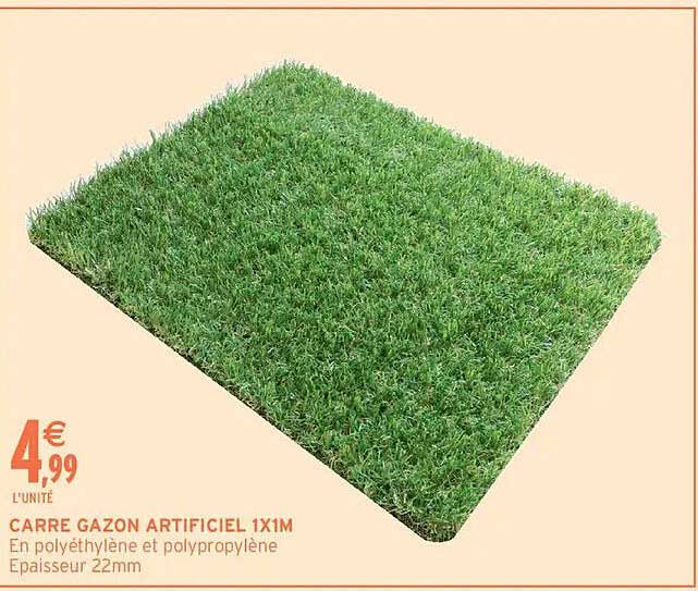 CARRE GAZON ARTIFICIEL 1X1M