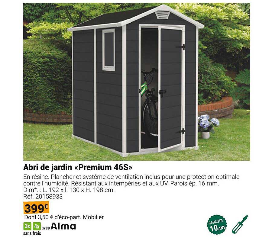 Abri de jardin « Premium 46S »