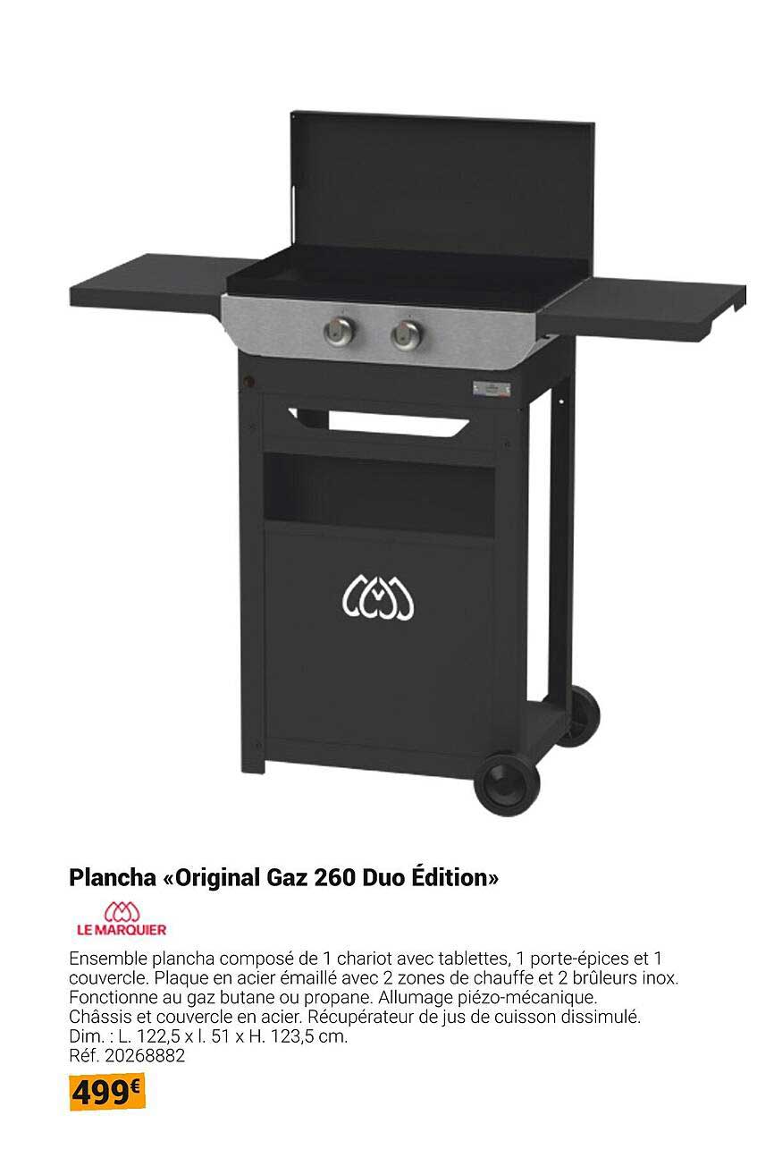 Plancha «Original Gaz 260 Duo Édition»
