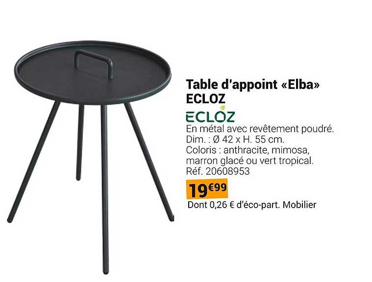 Table d'appoint « Elba » ECLOZ