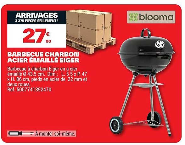 BARBECUE CHARBON ACIER EMAILLÉ EIGER