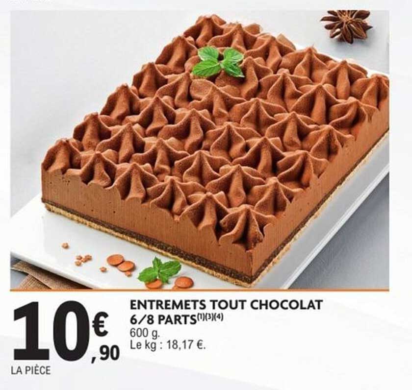 ENTREMETS TOUT CHOCOLAT 6/8 PARTS
