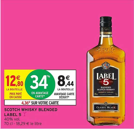 SCOTCH WHISKY BLENDED LABEL 5