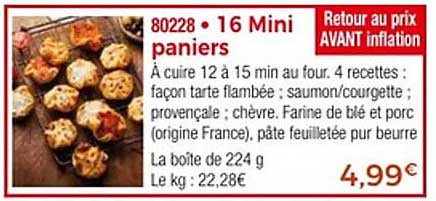 16 Mini paniers