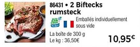 2 Biftecks rumsteck