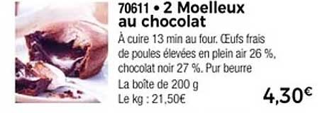 2 Moelleux au chocolat