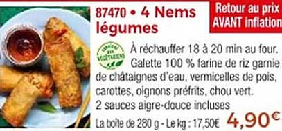 4 Nems légumes