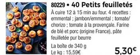 40 Petits feuilletés