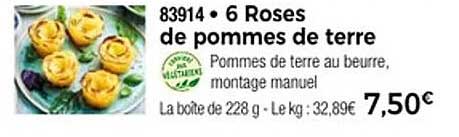 6 Roses de pommes de terre