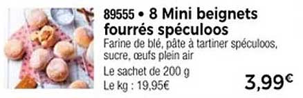 8 Mini beignets fourrés spéculoos