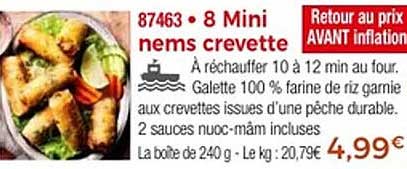 8 Mini nems crevette