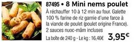 8 Mini nems poulet
