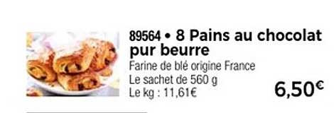 8 Pains au chocolat pur beurre