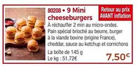 9 Mini cheeseburgers