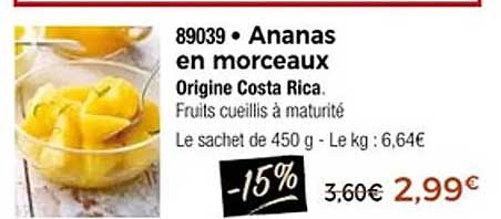 Ananas en morceaux