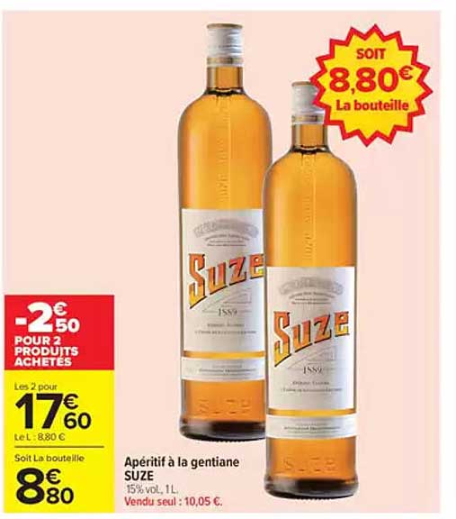 Aperitif à la gentiane SUZE