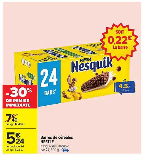 Barres de céréales NESTLÉ