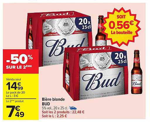 Bière blonde BUD