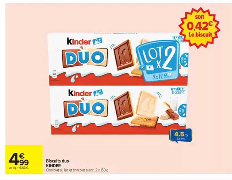 Biscuits duo KINDER