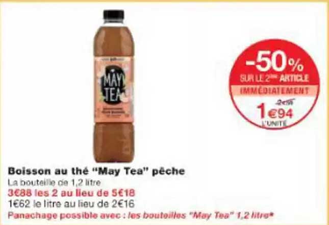 Boisson au thé “May Tea” pêche