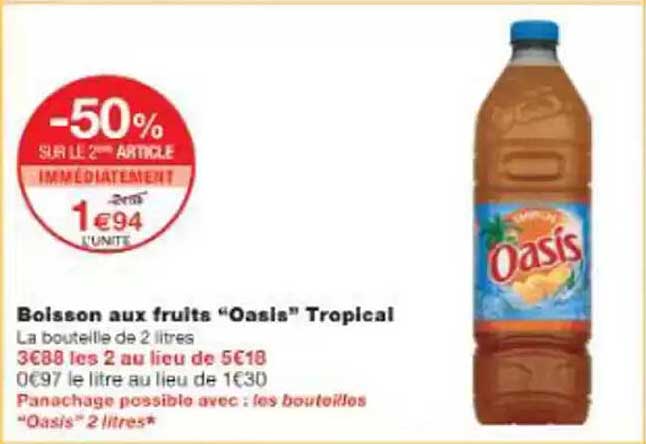 Boisson aux fruits "Oasis" Tropical