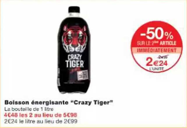 Boisson énergisante "Crazy Tiger"