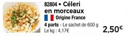 Céleri en morceaux