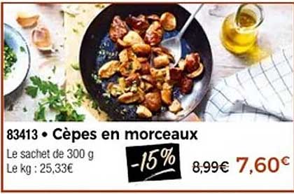 Cèpes en morceaux