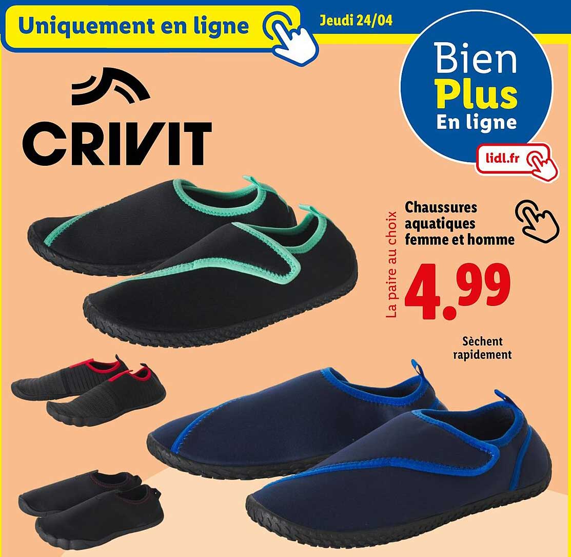Chaussures aquatiques femme et homme