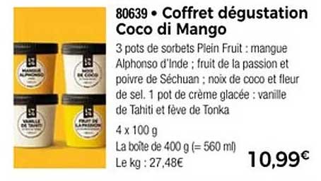 Coffret dégustation Coco di Mango