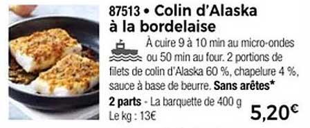 Colin d'Alaska à la bordelaise